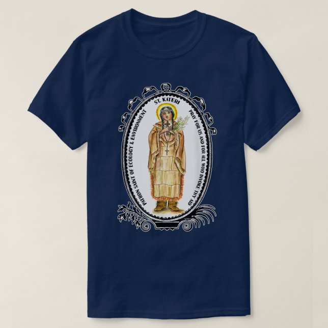 Camiseta St Kateri Tekakwitha Católico Saint Lily del Mo (Diseño del anverso)