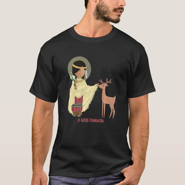 Camiseta St Kateri Tekakwitha Católico Saint Lily Del Mo (Anverso)