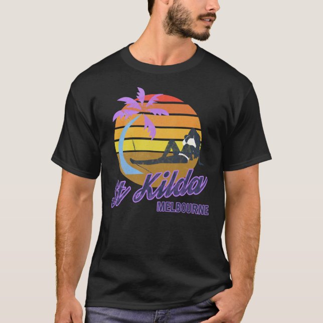 Camiseta St Kilda Beach Melbourne Victoria Australia Retro (Anverso)