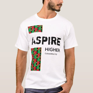 Camiseta St Kitts Nevis ASPIRE HIGHER Christian Scripting