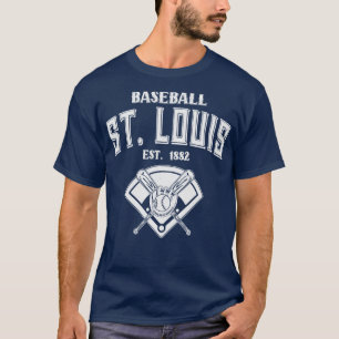 Camiseta St Louis Baseball Est 1882 Vintage White Text