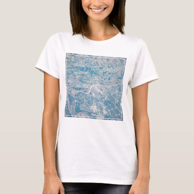 Camiseta St. Louis, Missouri A Lo Largo Del Río Misisipi. (Anverso)