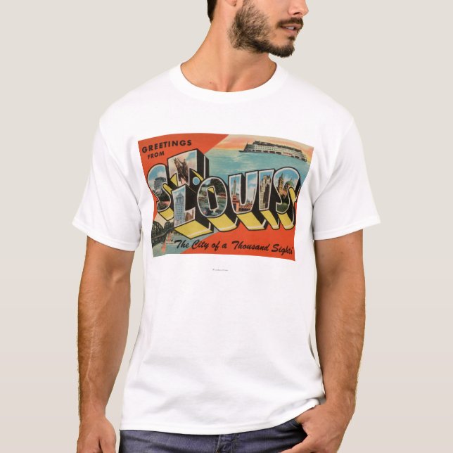 Camiseta St. Louis, Missouri - escenas grandes de la letra (Anverso)