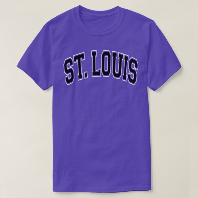 Camiseta St Louis Missouri Varsity Style Red with Black Tex (Diseño del anverso)