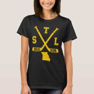 Camiseta St. Louis Retro Funny Hockey Sticks State Outile S