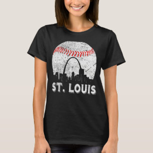 Camiseta St Louis Skyline Retro St Louis Baseball Vintage
