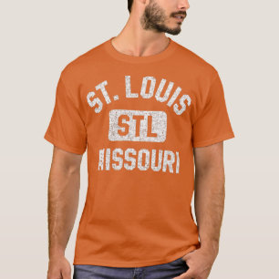 Camiseta St Louis STL Missouri Gym Style Dolor de color Bla