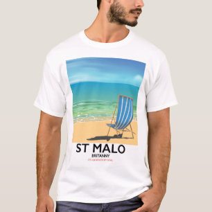 Camiseta St Malo, poster de Britanny Beach