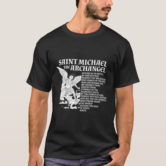 Camiseta St Michael The Archangel Prayer (Anverso)