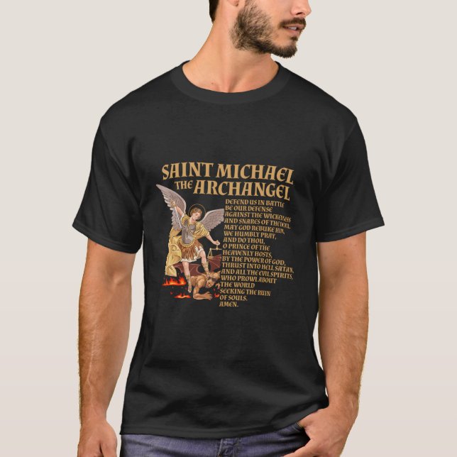 Camiseta St Michael The Archangel Prayer (Anverso)