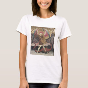 Camiseta St Michael Vanquishing Evil, c.1480 (tempera on pa