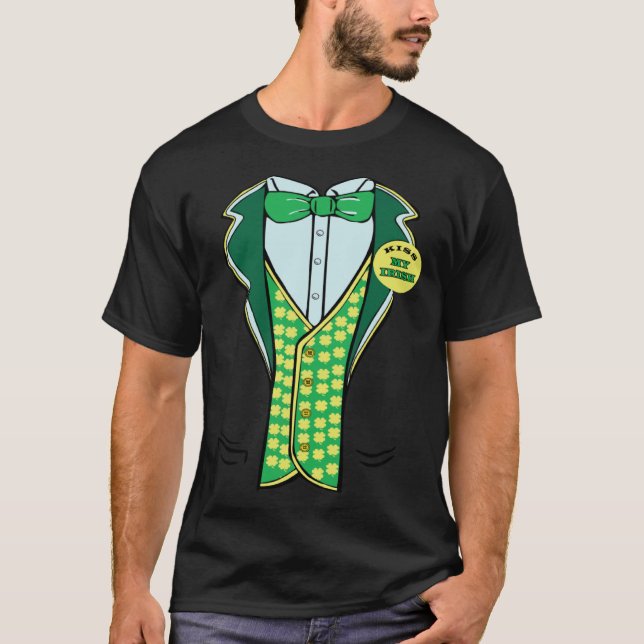 Camiseta St Paddy s Green Tuxedo  Irish St Patrick s Leprec (Anverso)