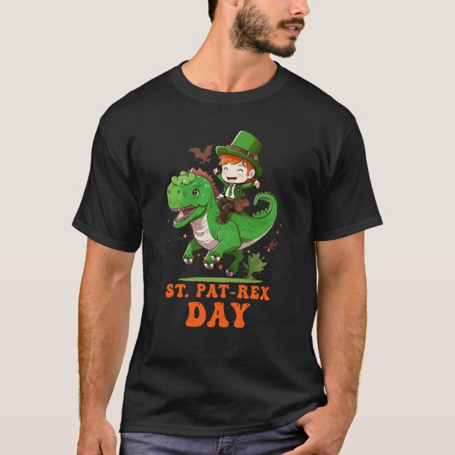 Camiseta St Pat Rex Day Happy St Patricks Day Rex Leprechau (Anverso)