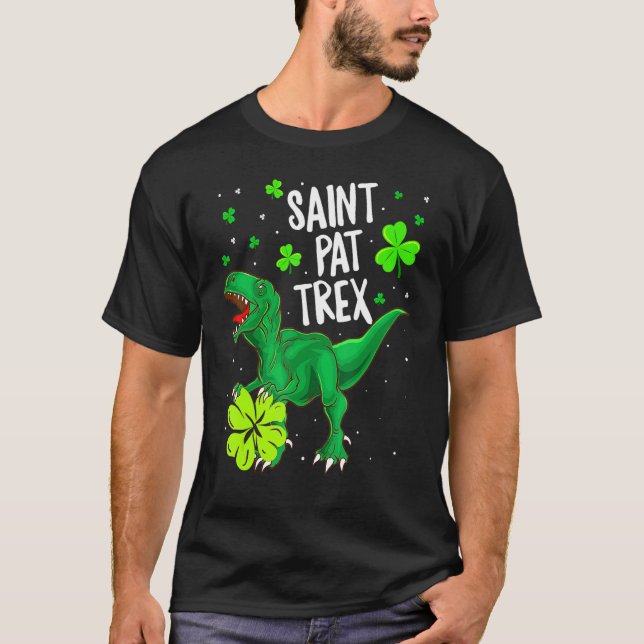 Camiseta St Pat Trex Shirt T Rex St Patricks Day Dinosaur (Anverso)