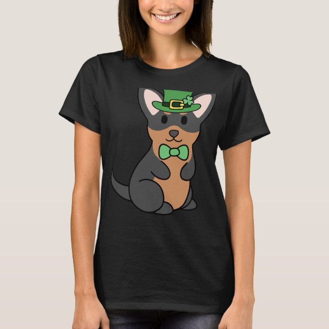 Camiseta St Patrick Black Y Tan Chihuahua (Anverso)