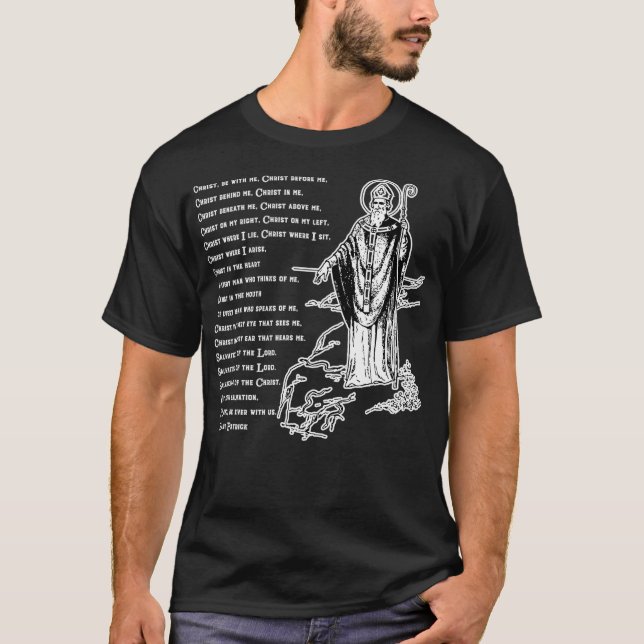 Camiseta St Patrick Breastplate Prayer Catholic Saint Day (Anverso)