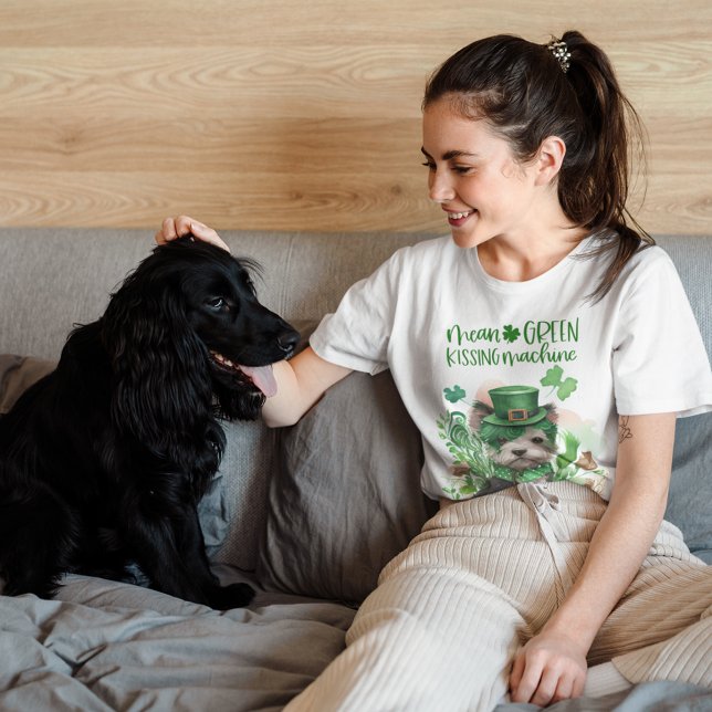 Camiseta St Patrick Cute Dog significa máquina de besos ver (Subido por el creador)