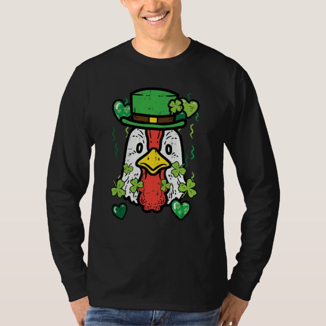 Camiseta St Patrick Day Irish Chicken Saint Paddys Farm Men (Anverso)