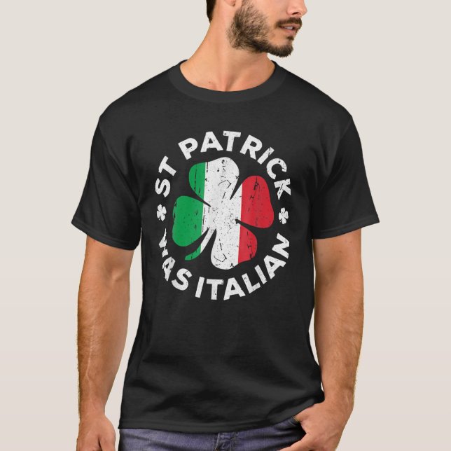 Camiseta St Patrick Fue La Bandera Italiana Graciosa De Sha (Anverso)