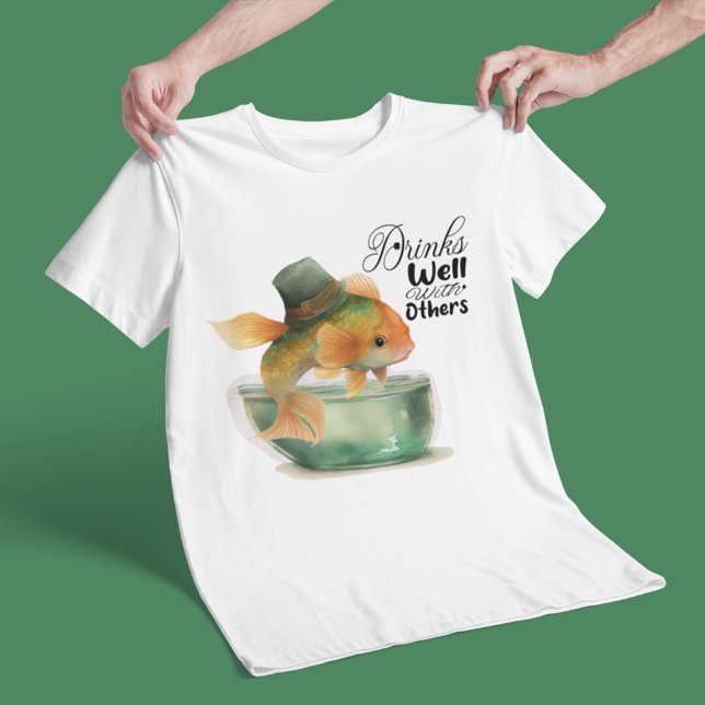 Camiseta St Patrick Goldfish Gracioso Bebe Bien Con Otros (Subido por el creador)