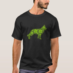 Camiseta St. Patrick Retro Leprechaun German Shepherd Dog S