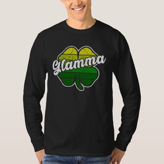 Camiseta St Patrick s Day Glamma  Mother Irish C Shamrock (Anverso)