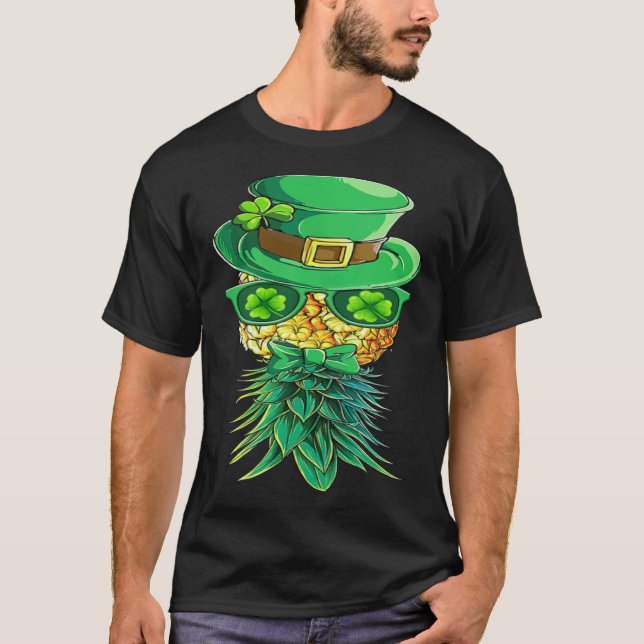 Camiseta St Patrick s Day  Mask Swinger Upside Down Pineapp (Anverso)