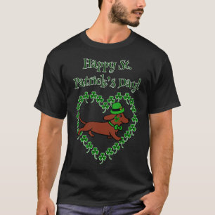Camiseta St Patrick S Day Red Smooth Dachshund