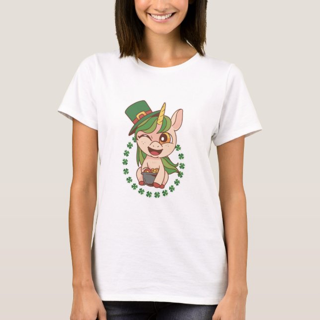 Camiseta St Patrick Unicorn (Anverso)
