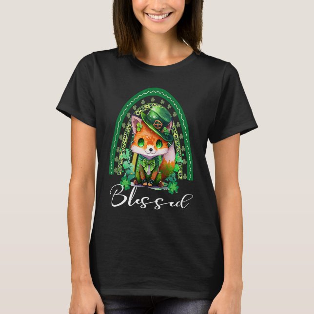 Camiseta St Patrick's Blessed Cute Rainbow Adorable Christi (Anverso)