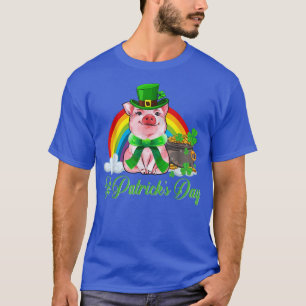 Camiseta St Patricks Day 2022 Leprechaun Pig Lover Women Gi