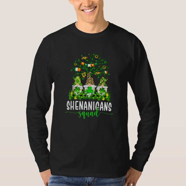 Camiseta St Patricks Day 2023 Shamrock Irish Gnome Shenanig (Anverso)
