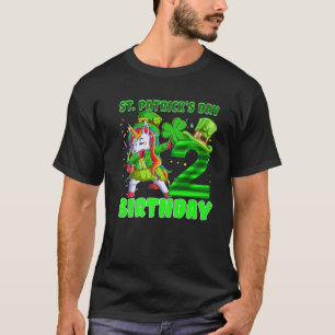 Camiseta St Patricks Day 2Nd Birthday 2020 Unicorn Dabbing