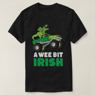 Camiseta St Patricks Day A Wee Bit Irlandés TRex Monster Tr