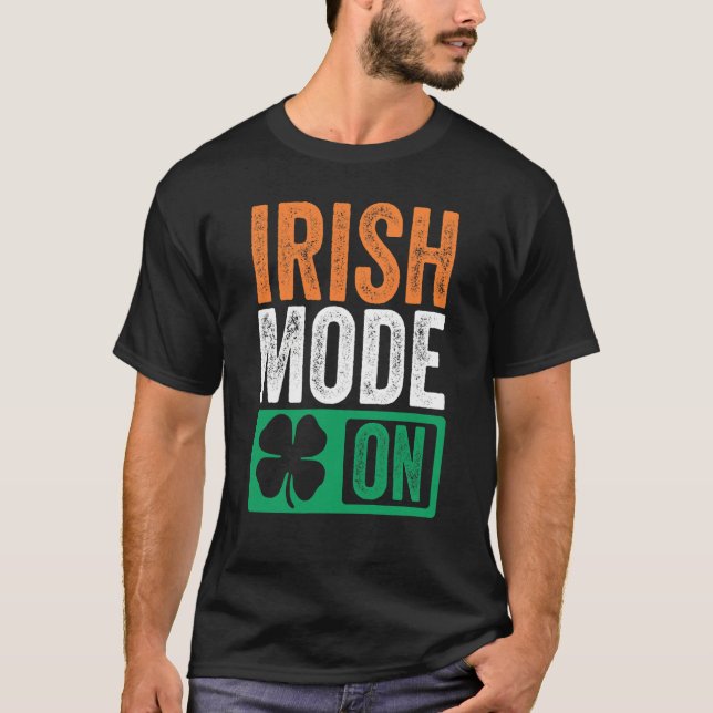 Camiseta St Patrick's Day Beer Drinking Ireland Irish Mode  (Anverso)