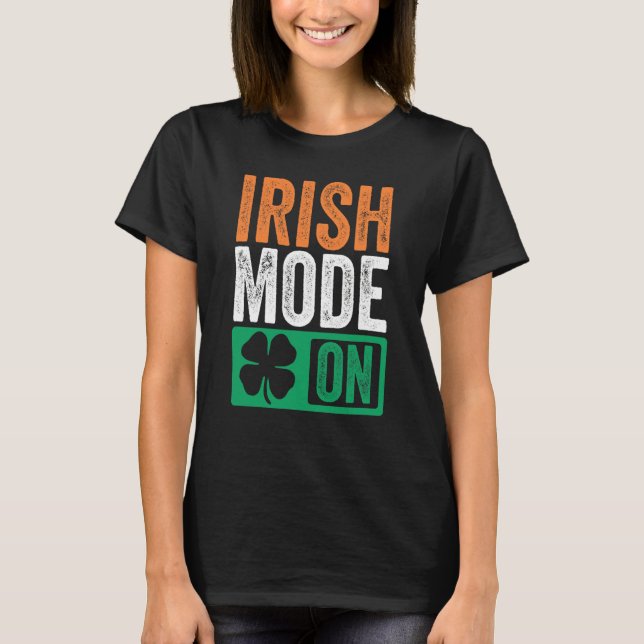 Camiseta St Patrick's Day Beer Drinking Ireland Irish Mode  (Anverso)