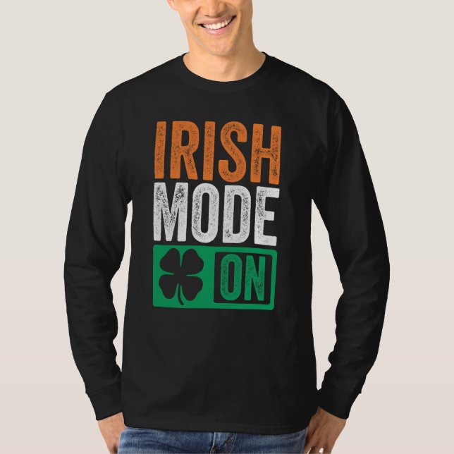 Camiseta St Patrick's Day Beer Drinking Ireland Irish Mode  (Anverso)
