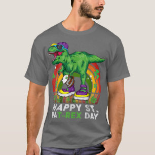 Camiseta St Patricks Day Beer Happy St Pat TRe Dinosaur Men