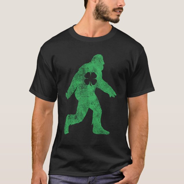Camiseta St Patricks Day Bigfoot Sasquatch Saint Paddys Iri (Anverso)