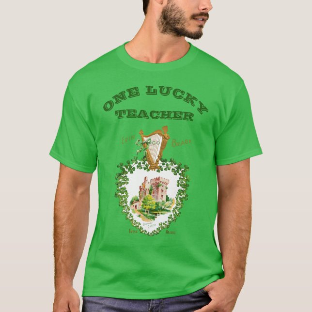 Camiseta St Patricks Day Blarney Castle Lucky Teacher irlan (Anverso)