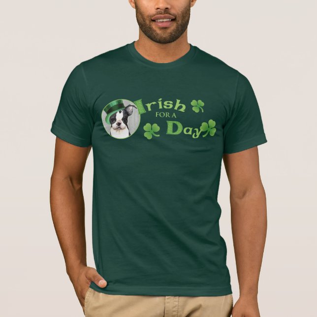 Camiseta St. Patrick's Day Boston Terrier (Anverso)