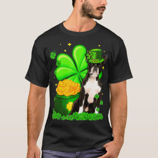 Camiseta St Patrick's Day Boston Terrier Shamrock Mascota D