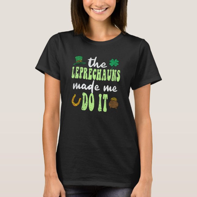 Camiseta St Patricks Day Boys Girls Kids Leprechauns Made M (Anverso)