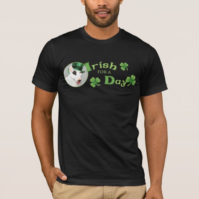 Camiseta St. Patrick's Day Bull Terrier (Anverso)