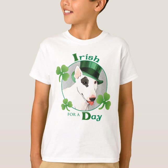 Camiseta St. Patrick's Day Bull Terrier (Anverso)