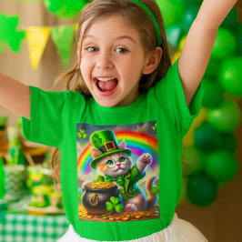 Camiseta St Patrick's Day Cat Leprechaun Cat Lover T-Shirt
