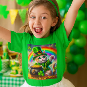 Camiseta St Patrick's Day Cat Leprechaun Cat Lover T-Shirt