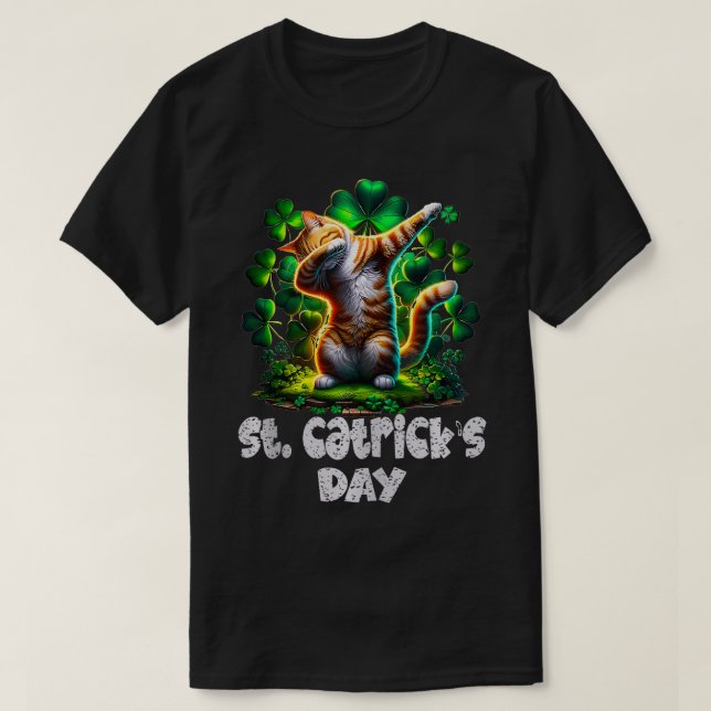Camiseta St Patricks Day Cat Saint Pattys Kitten (Diseño del anverso)