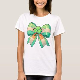 Camiseta St. Patrick's Day Clover Bow