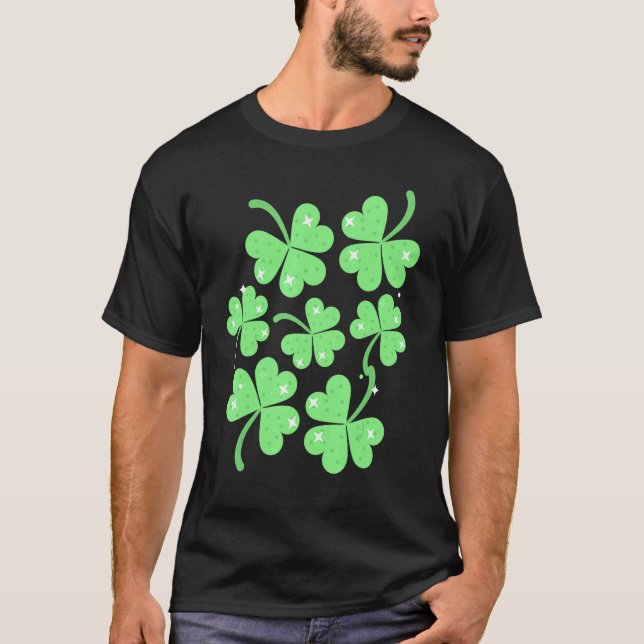 Camiseta St. Patricks Day Clover Irish Ireland Green (Anverso)